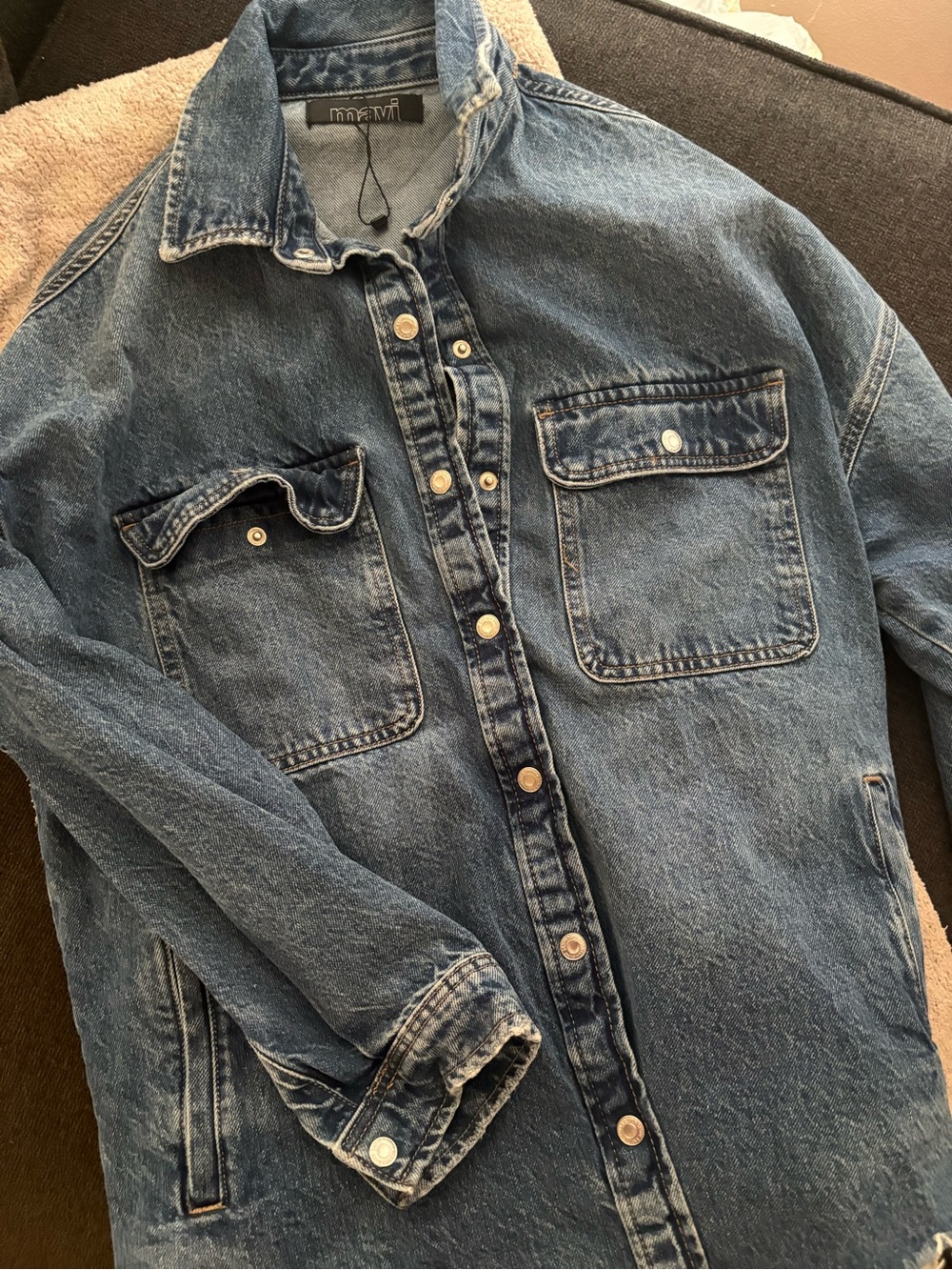 Mavi Women’s Denim Shirt Jacket - Blue